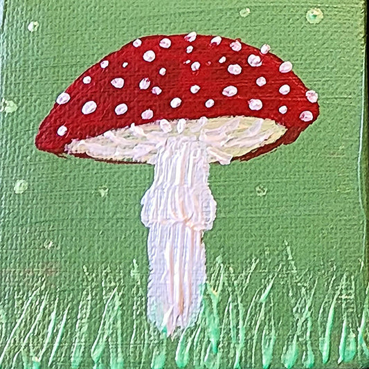 Cottagecore Amanita with magnetic backing