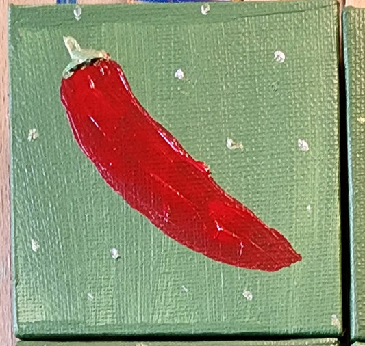 Cottagecore Chili Pepper with magnetic backing