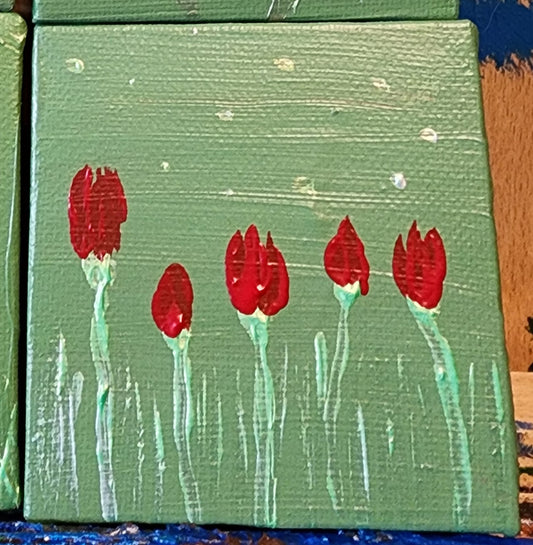 Cottagecore Tulips with magnetic backing
